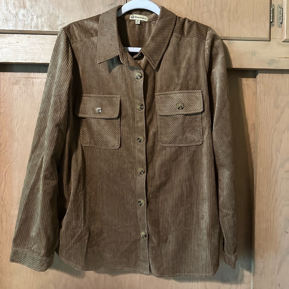 BROWN CORDUROY JACKET by Democracy - M